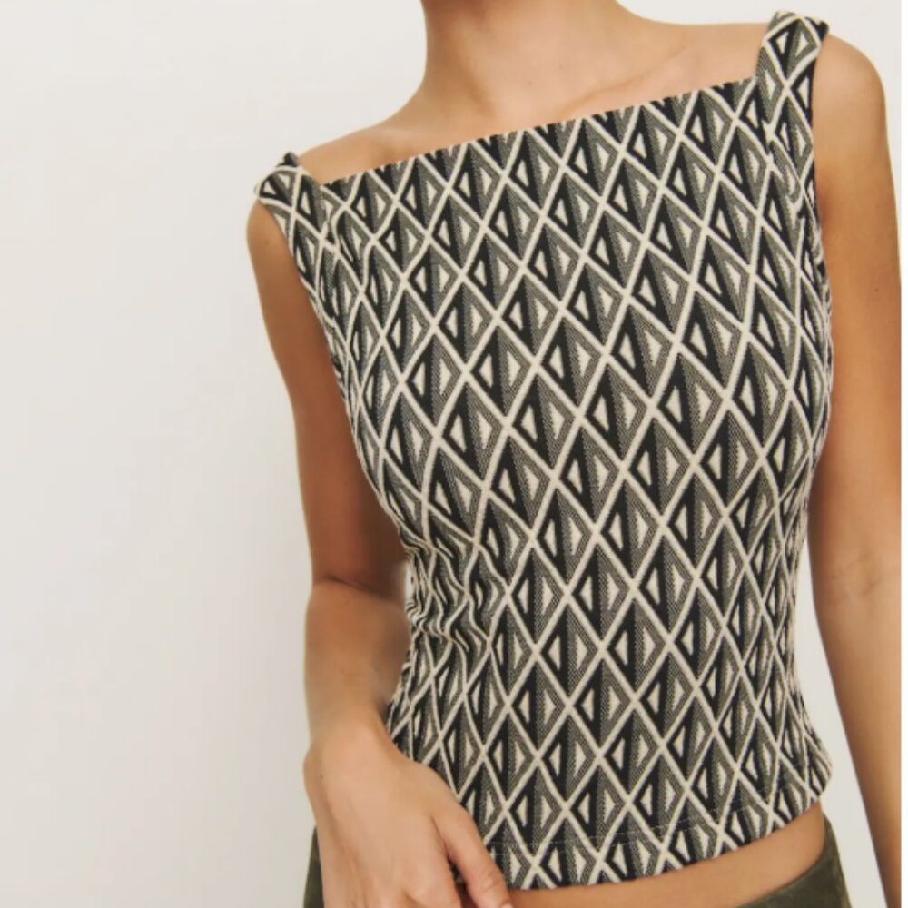 Reformation Birch Knit Top Brown - Size XS